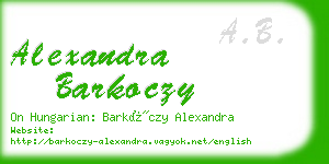 alexandra barkoczy business card